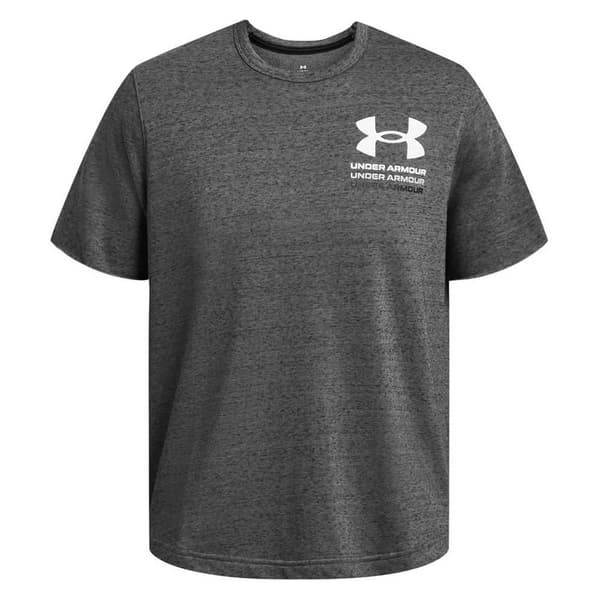 Under Armour Lyhythihainen T-paita Rival Terry Colorblock Harmaa XL / Regular Mies