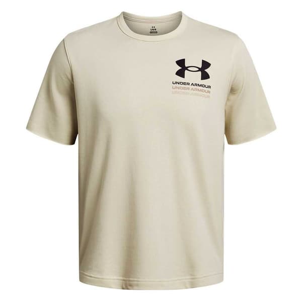 Under Armour Lyhythihainen T-paita Rival Terry Colorblock Beige S / Regular Mies