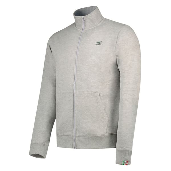 Leone Apparel Sweatshirt Med Fuld Lynlås Basic Small Logo Grå S Mand
