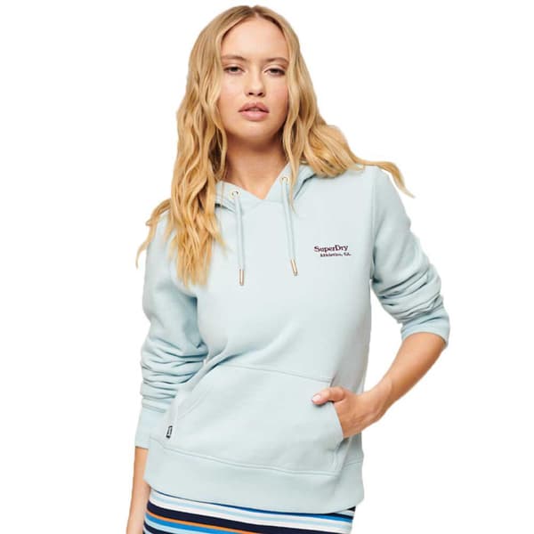 Superdry Luvtröja Essential Logo Blå XS Kvinna