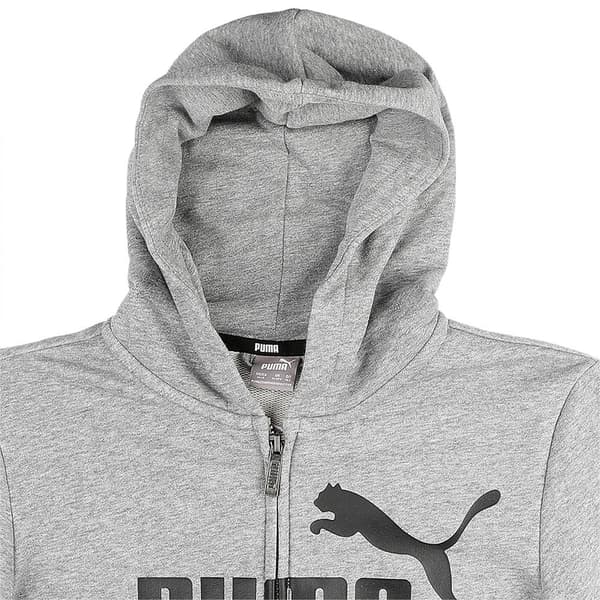 Puma Sweatshirt Med Full Dragkedja Ess Big Logo Grå 14-16 Years Pojke