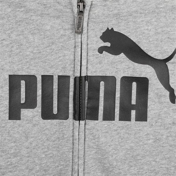Puma Sweatshirt Med Full Dragkedja Ess Big Logo Grå 14-16 Years Pojke
