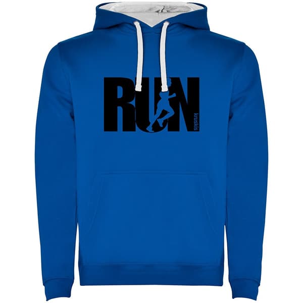 Kruskis Hættetrøje Word Run Two-colour Blå 3XL Mand