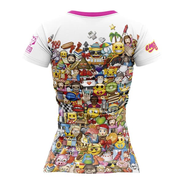 Otso Kortærmet T-shirt Emoji Big Wave Flerfarvet L Kvinde