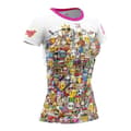 Miniatyrbillede 1 af 3: Otso Kortærmet T-shirt Emoji Big Wave Flerfarvet L Kvinde