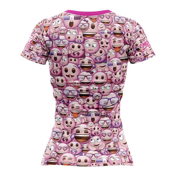Otso Kortärmad T-shirt Emoji Classic Pink Rosa L Kvinna