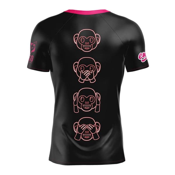 Otso Kortärmad T-shirt Emoji Monkey Neon Svart L Man