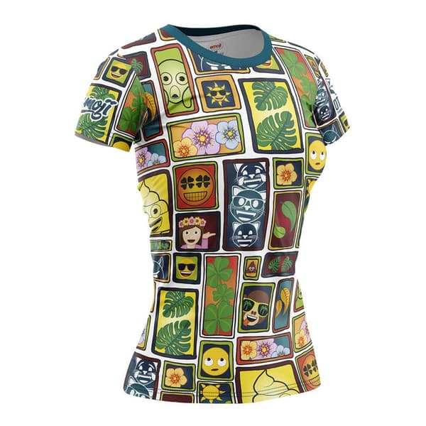 Otso Kortärmad T-shirt Emoji Portrait Flerfärgad M Kvinna