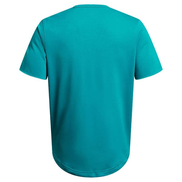 Under Armour Kortärmad T-shirt Rival Terry Colorblock Blå L / Regular Man