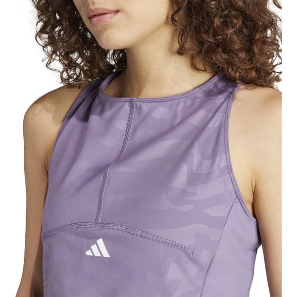 Adidas Ärmlös T-shirt Techfit Printed Cro Lila L Kvinna