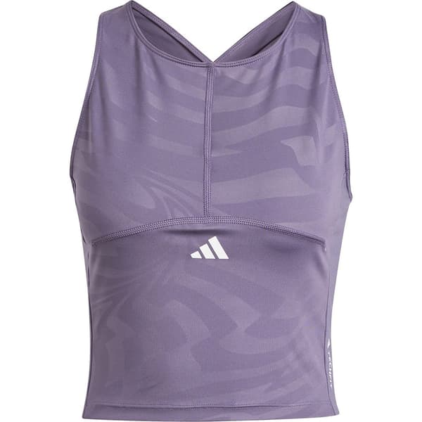 Adidas Ærmeløs T-shirt Techfit Printed Cro Lilla XL Kvinde