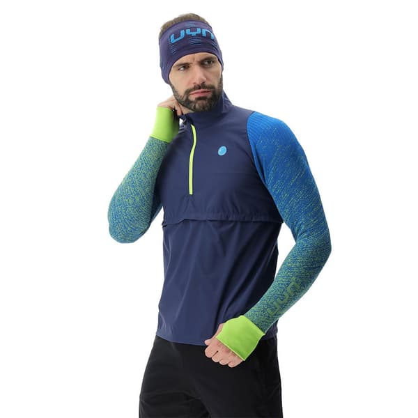 Uyn Långärmad T-shirt Running Exceleration Windproof Zip Up Blå 2XL Man