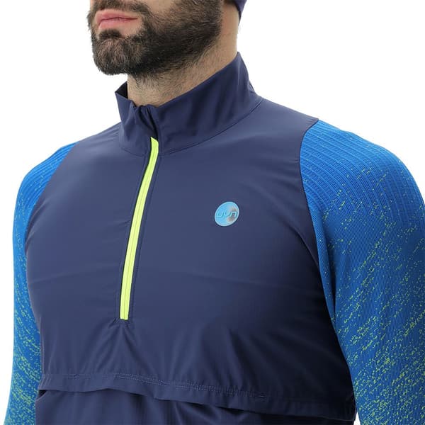 Uyn Långärmad T-shirt Running Exceleration Windproof Zip Up Blå 2XL Man