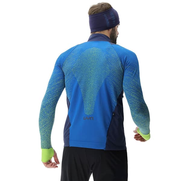 Uyn Långärmad T-shirt Running Exceleration Windproof Zip Up Blå 2XL Man
