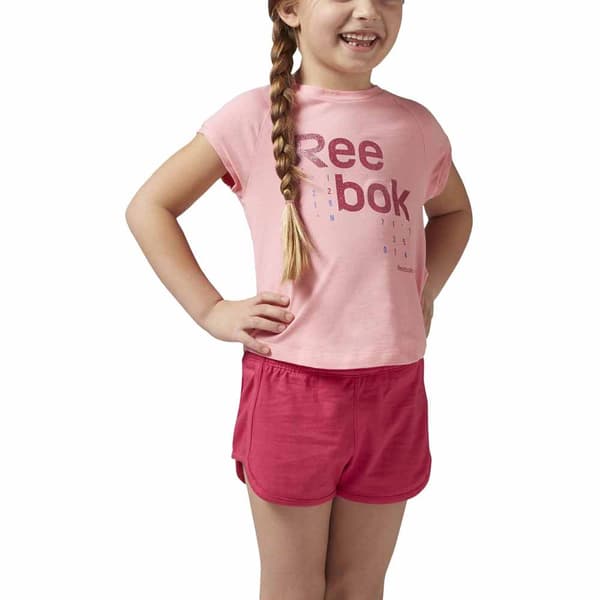 Reebok Träningsoverall Essentials Logo Rosa 4 Years