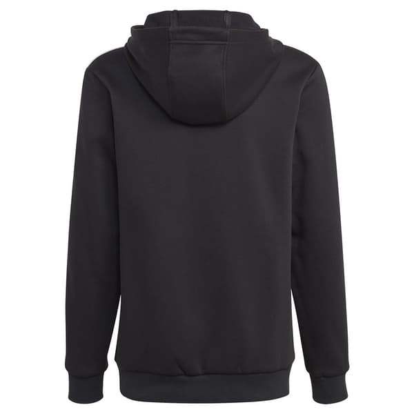 Adidas Stripes Tib Fleece Hoodie 3 Grå 7-8 Years