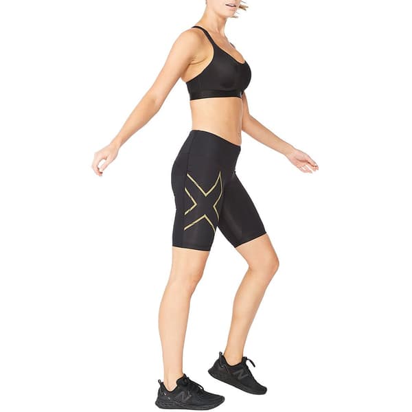 2xu Korta Kompressionstights Light Speed Mid Rise Svart XL Kvinna
