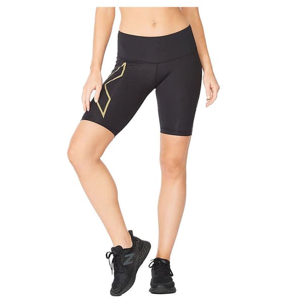 2xu Korta Kompressionstights Light Speed Mid Rise Svart XL Kvinna