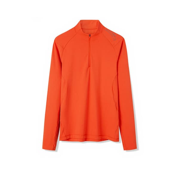 Anta T-shirt Med Halv Lynlås Running Orange 2XL Mand