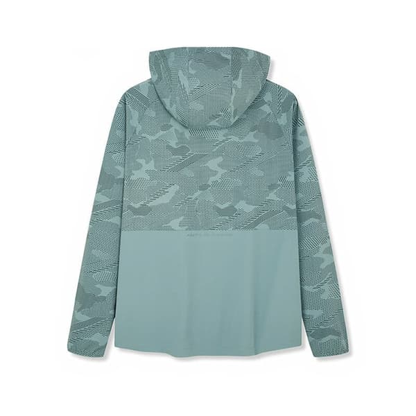 Anta Sweatshirt Med Fuld Lynlås Running Woven Track Grøn M Mand