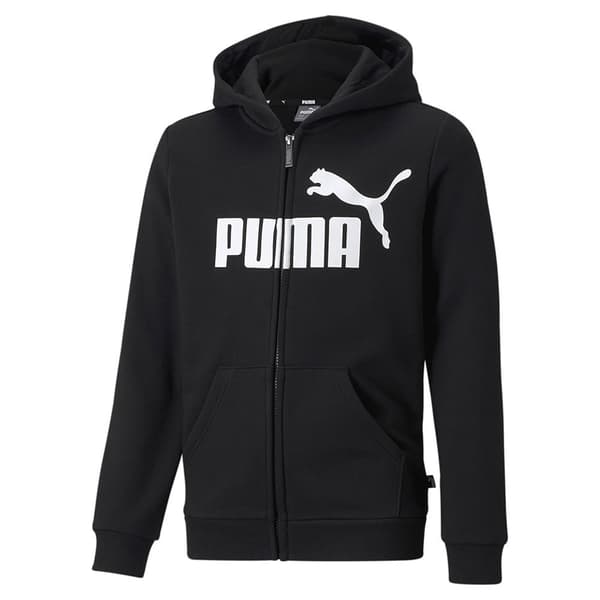 Puma Sweatshirt Med Full Dragkedja Ess Big Logo Svart 3-4 Years Pojke