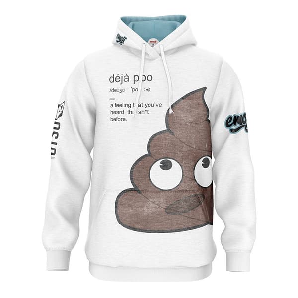 Otso Huppari Emoji Déjà Poo Valkoinen S Mies