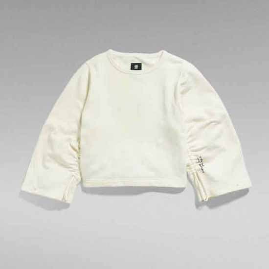 G-star Sweatshirt Adjustable Cropped Beige XS Kvinde