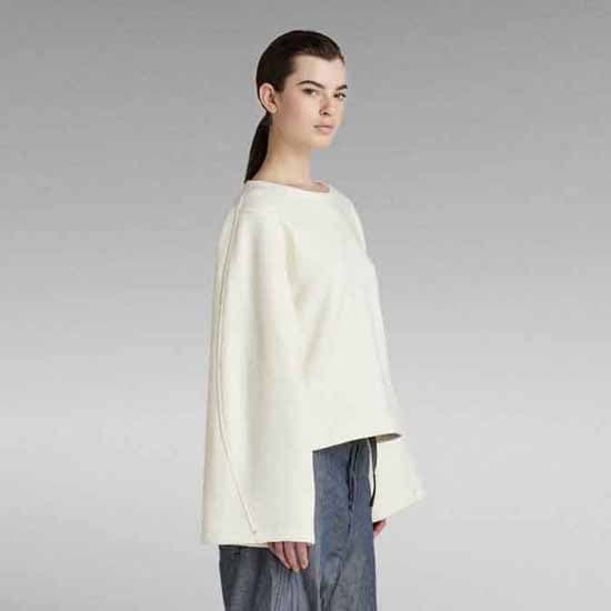 G-star Sweatshirt Adjustable Cropped Beige XS Kvinde