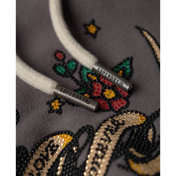 Superdry Hættetrøje Tattoo Script Graphic Grå S Kvinde