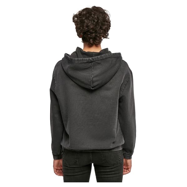 Build Your Brand Luvtröja Acid Washed Oversize Grå 4XL Kvinna
