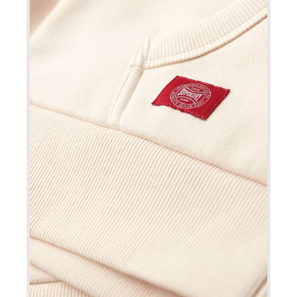 Superdry Sweatshirt Med Full Dragkedja Athletic College Beige L Kvinna