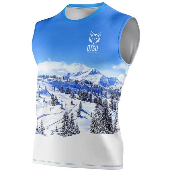 Otso Ärmlös T-shirt Singlet Blå S Man