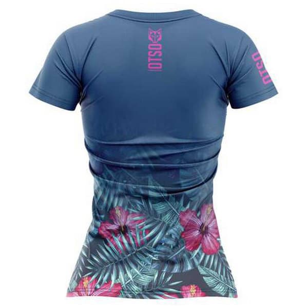 Otso Kort ærme T-shirt T-shirt Blå M Kvinde