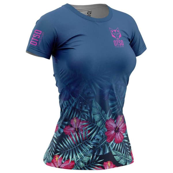 Otso Kort ærme T-shirt T-shirt Blå M Kvinde