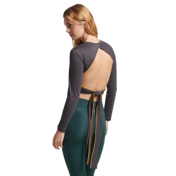 Superdry Pitkähihainen T-paita Flex Wrap Harmaa M Nainen