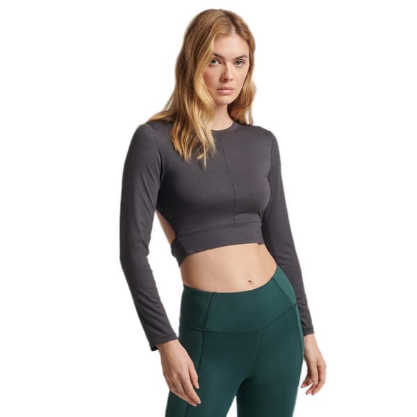 Superdry Pitkähihainen T-paita Flex Wrap Harmaa M Nainen