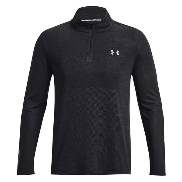 Under Armour T-shirt Med Halv Lynlås. Sømløs Stride Sort XL Mand