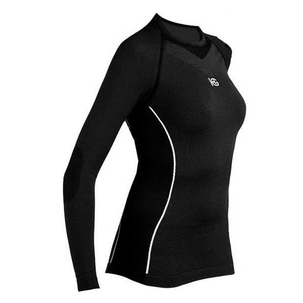 Sport Hg Pitkähihainen T-paita Technical Double Soft Musta L Nainen