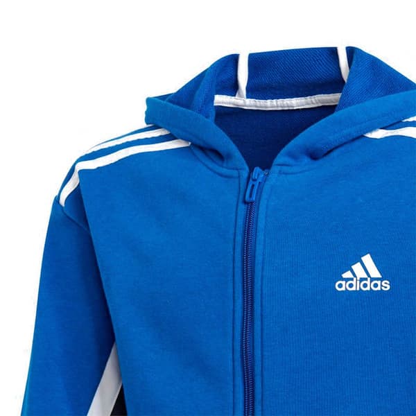 Adidas Tröja Med Full Dragkedja Bold Blå 7-8 Years