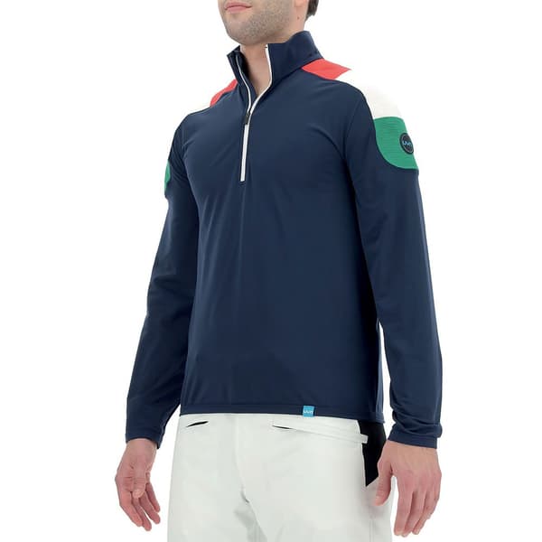 Uyn Halv Lynlå Sweatshirt Natyon Tricolor 2nd Blå XL Mand
