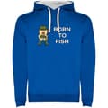 Miniatyrbillede 1 af 4: Kruskis Hættetrøje Born To Fish Two-colour Blå 3XL Mand