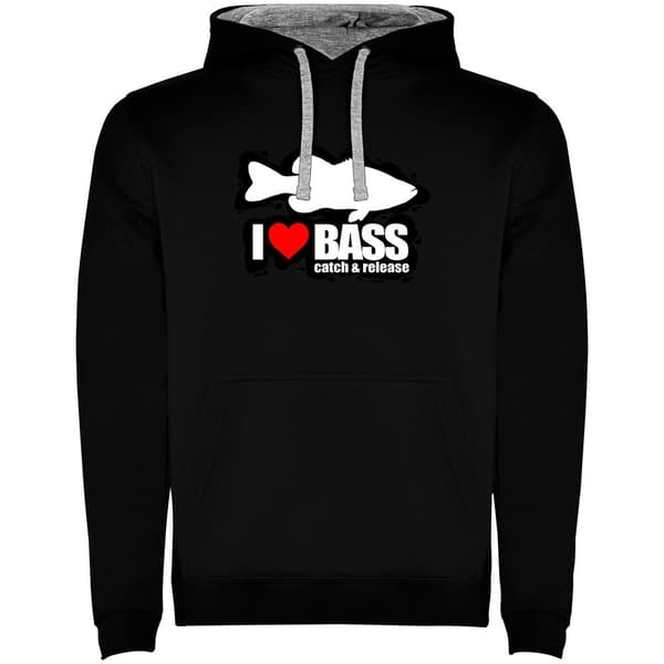 Kruskis Luvtröja I Love Bass Two-colour Svart XL Man