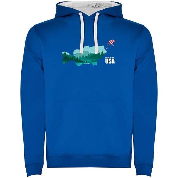Kruskis Luvtröja Made In The Usa Two-colour Blå XL Man