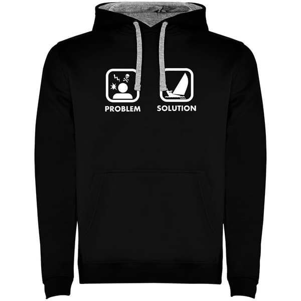Kruskis Hættetrøje Problem Solution Sail Two-colour Sort 2XL Mand