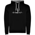 Miniatyrbillede 1 af 4: Kruskis Hættetrøje Sailing Heartbeat Two-colour Sort XL Mand