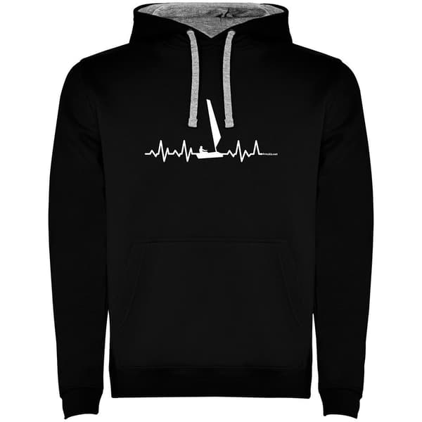 Kruskis Hættetrøje Sailing Heartbeat Two-colour Sort XL Mand
