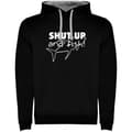 Miniatyrbillede 1 af 4: Kruskis Hættetrøje Shut Up And Fish Two-colour Sort XL Mand