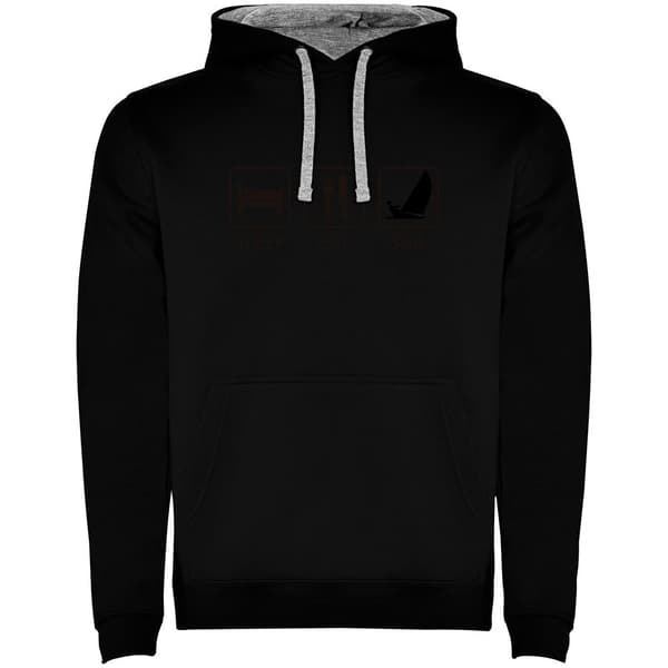 Kruskis Luvtröja Sleep Eat And Sail Two-colour Svart 3XL Man
