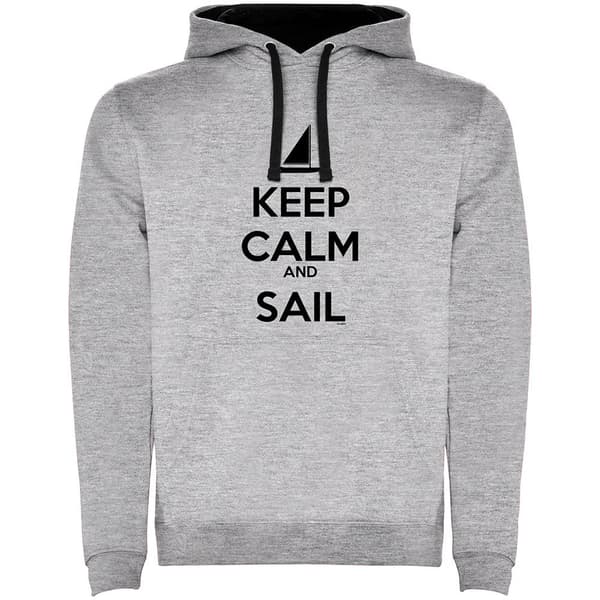 Kruskis Tvåfärgad Luvtröja Keep Calm And Sail Grå S Man
