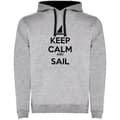 Miniatyrbillede 1 af 3: Kruskis To-farvet Hættetrøje Keep Calm And Sail Grå L Mand